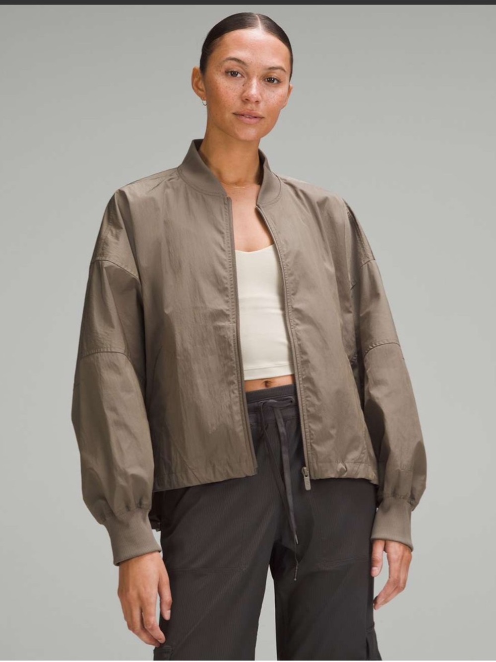 Lululemom Lightweight Hem-Cinch Bomber Jacket (size M)